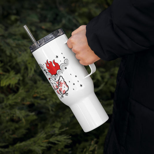 Deviled Egg Travel mug with a handle